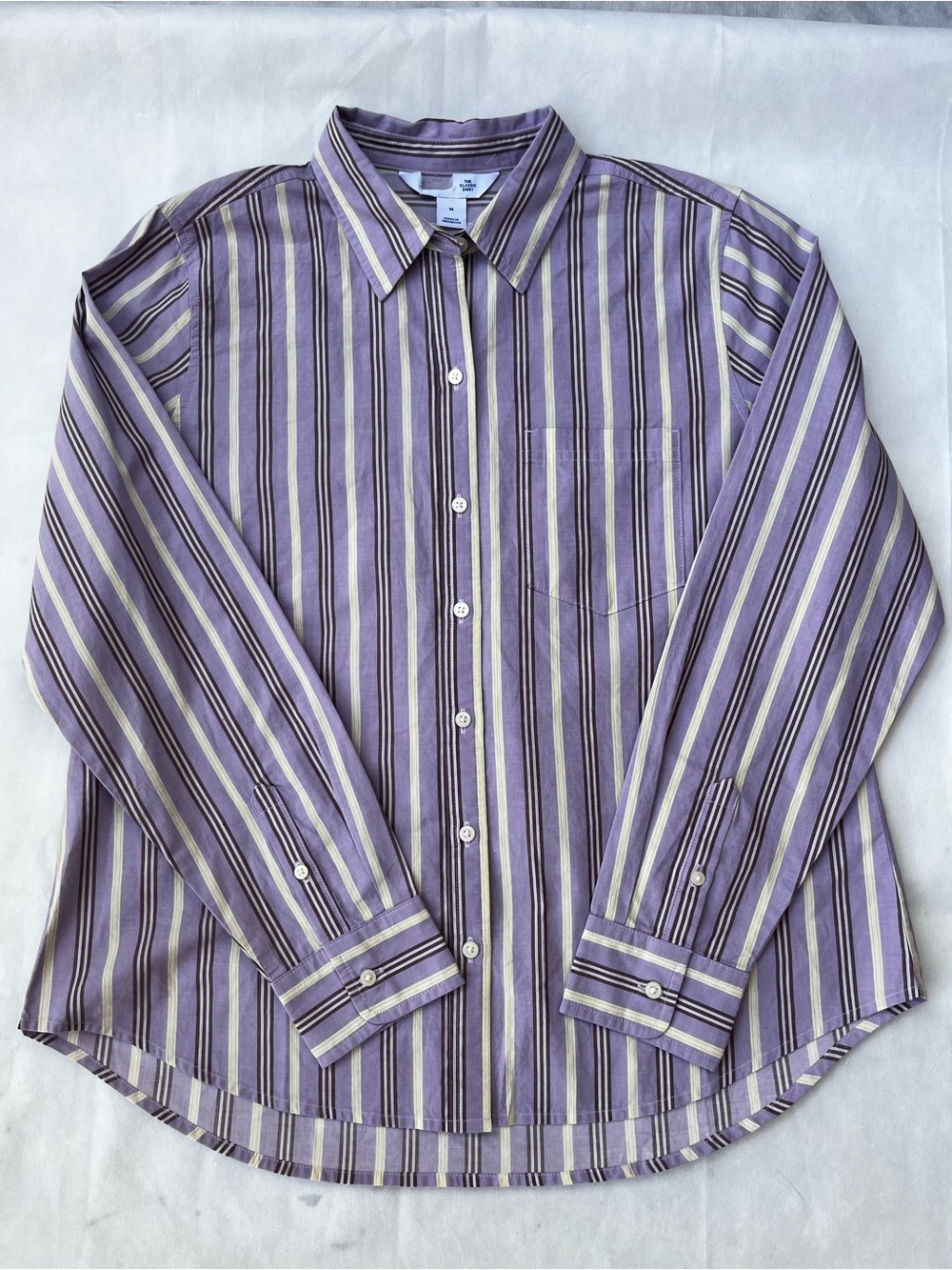 100% Cotton Classic Striped Button-Down Shirt